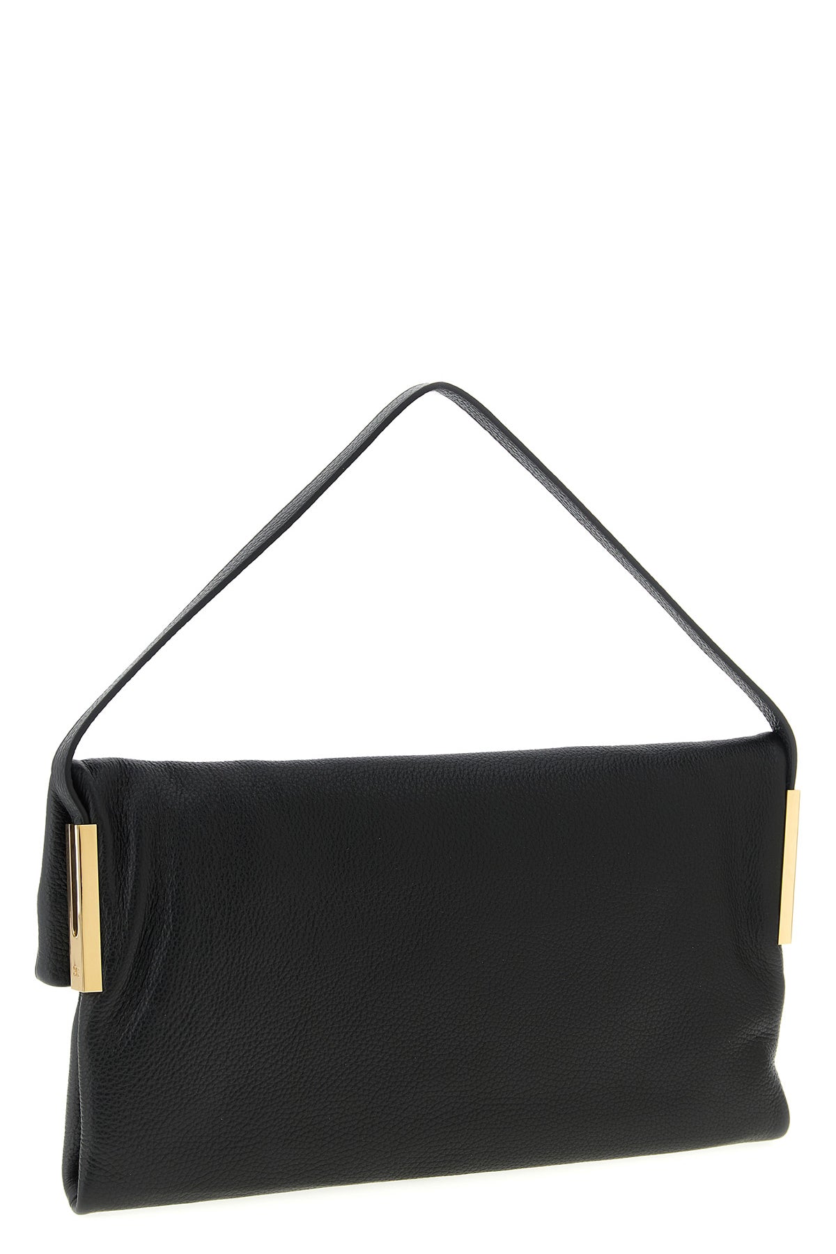 hammered leather shoulder bag