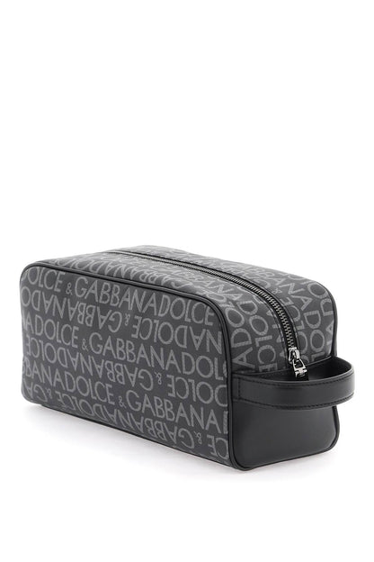 coated jacquard vanity case