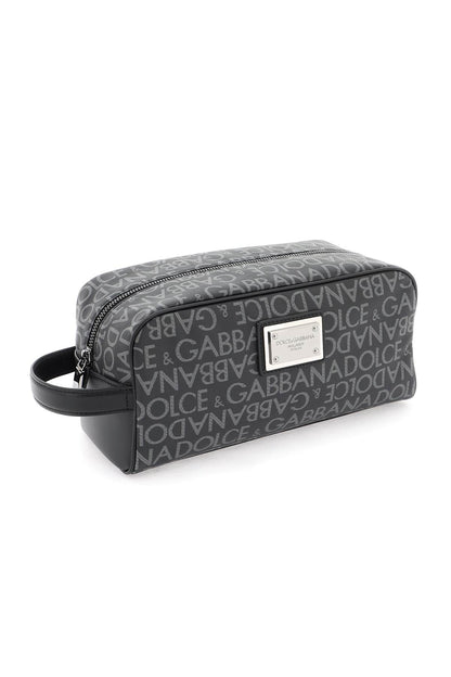 coated jacquard vanity case