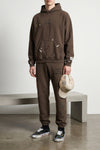gd french logo fleece cotton joggers subjected to gallery dept