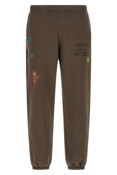 gd french logo fleece cotton joggers subjected to gallery dept