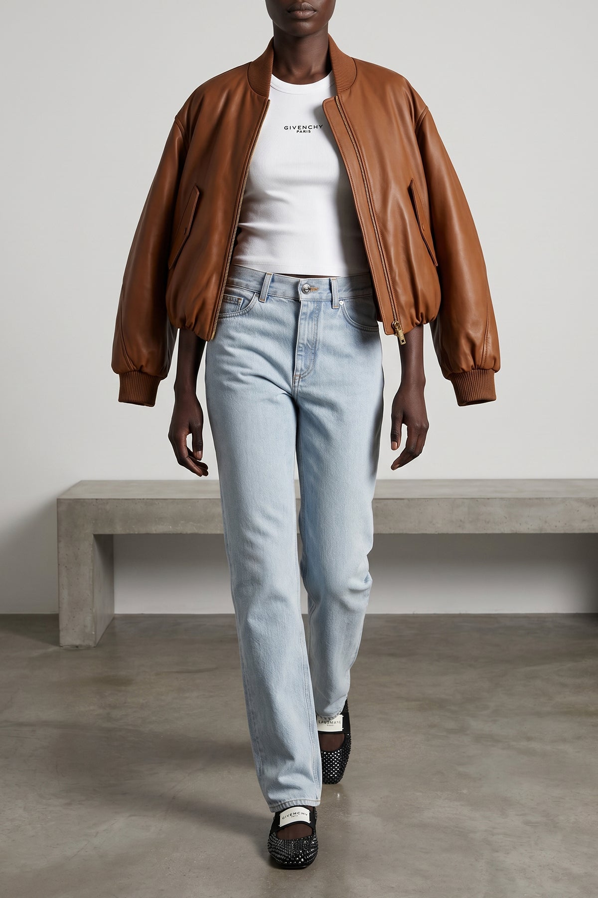 lamb nappa bomber jacket
