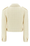 wool tweed military blazer