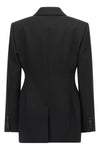 double-breasted grain de poudre wool blazer