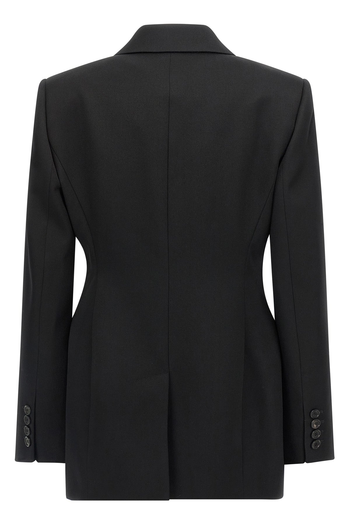 double-breasted grain de poudre wool blazer