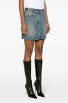 denim mini skirt