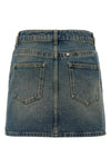 denim mini skirt
