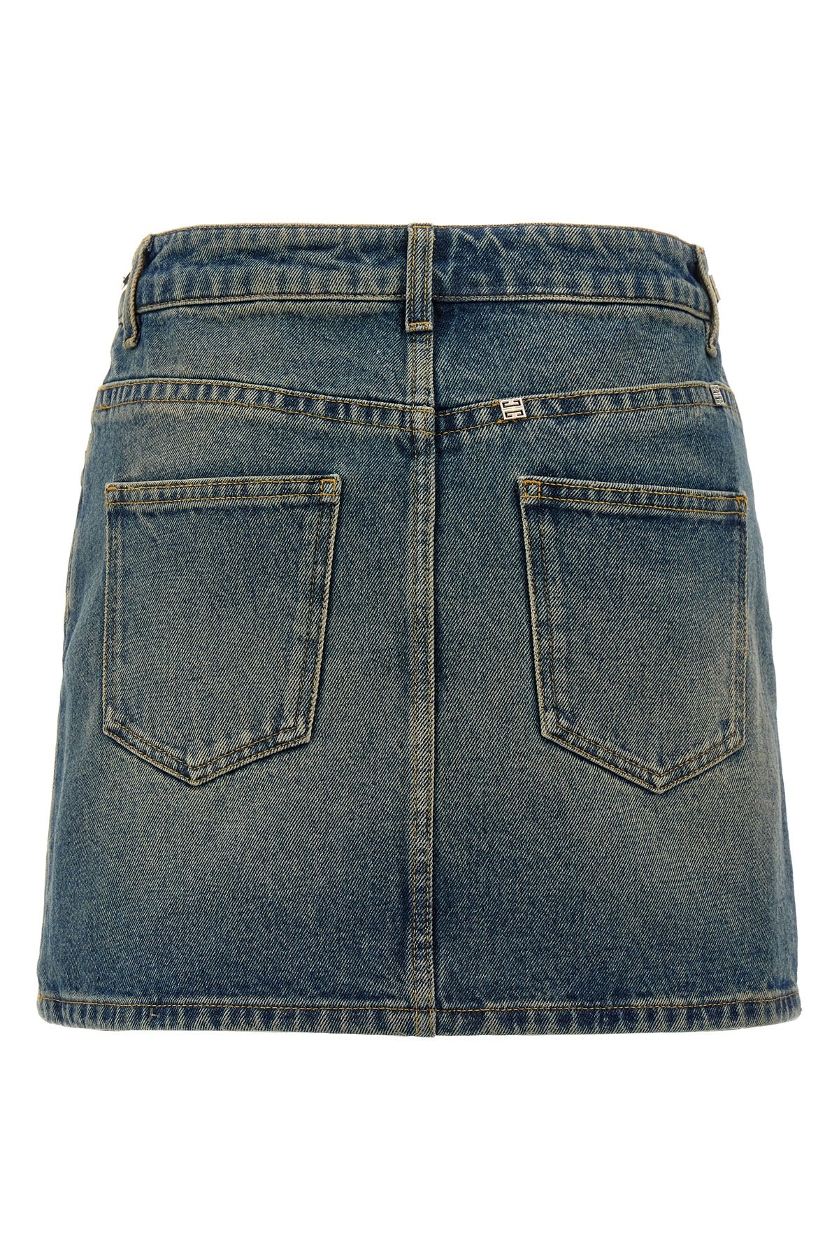 denim mini skirt