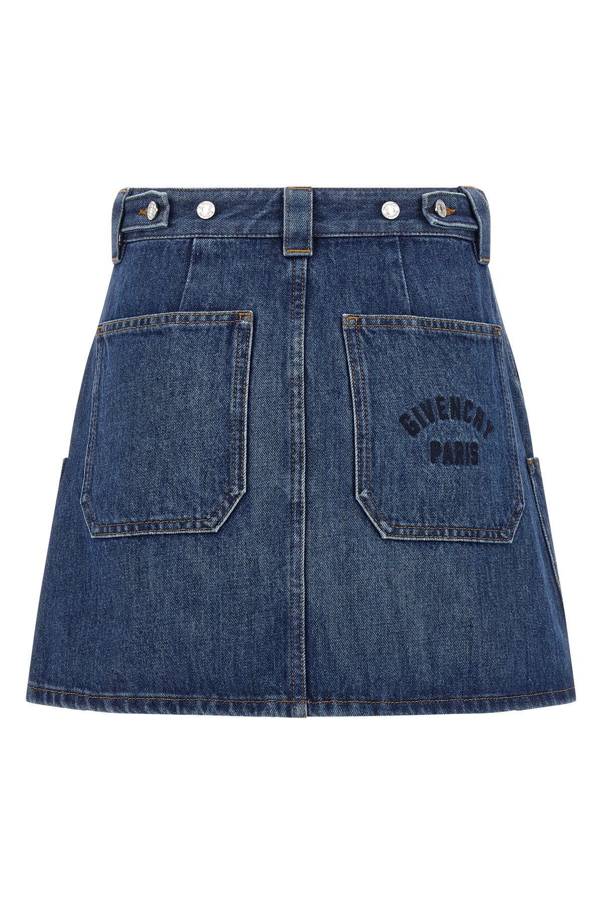 cotton denim mini skirt