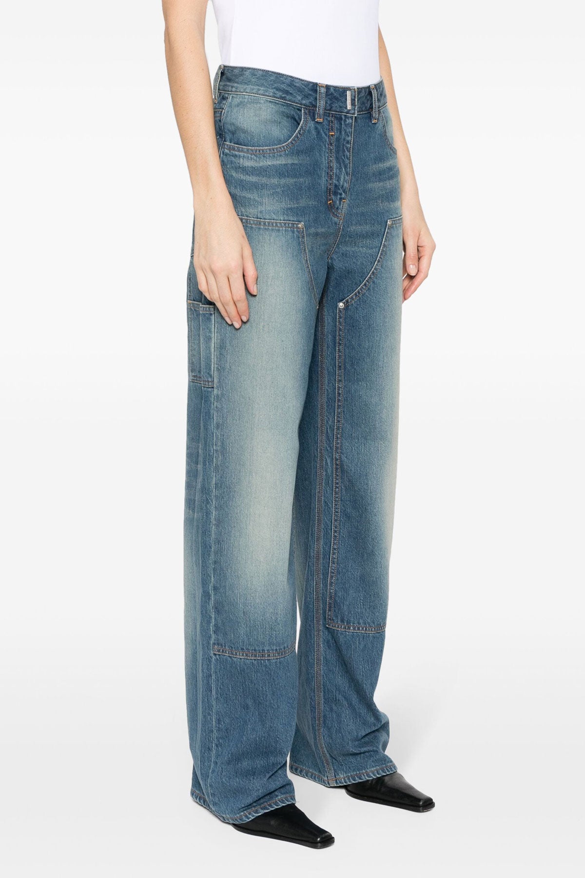 wide leg denim jeans