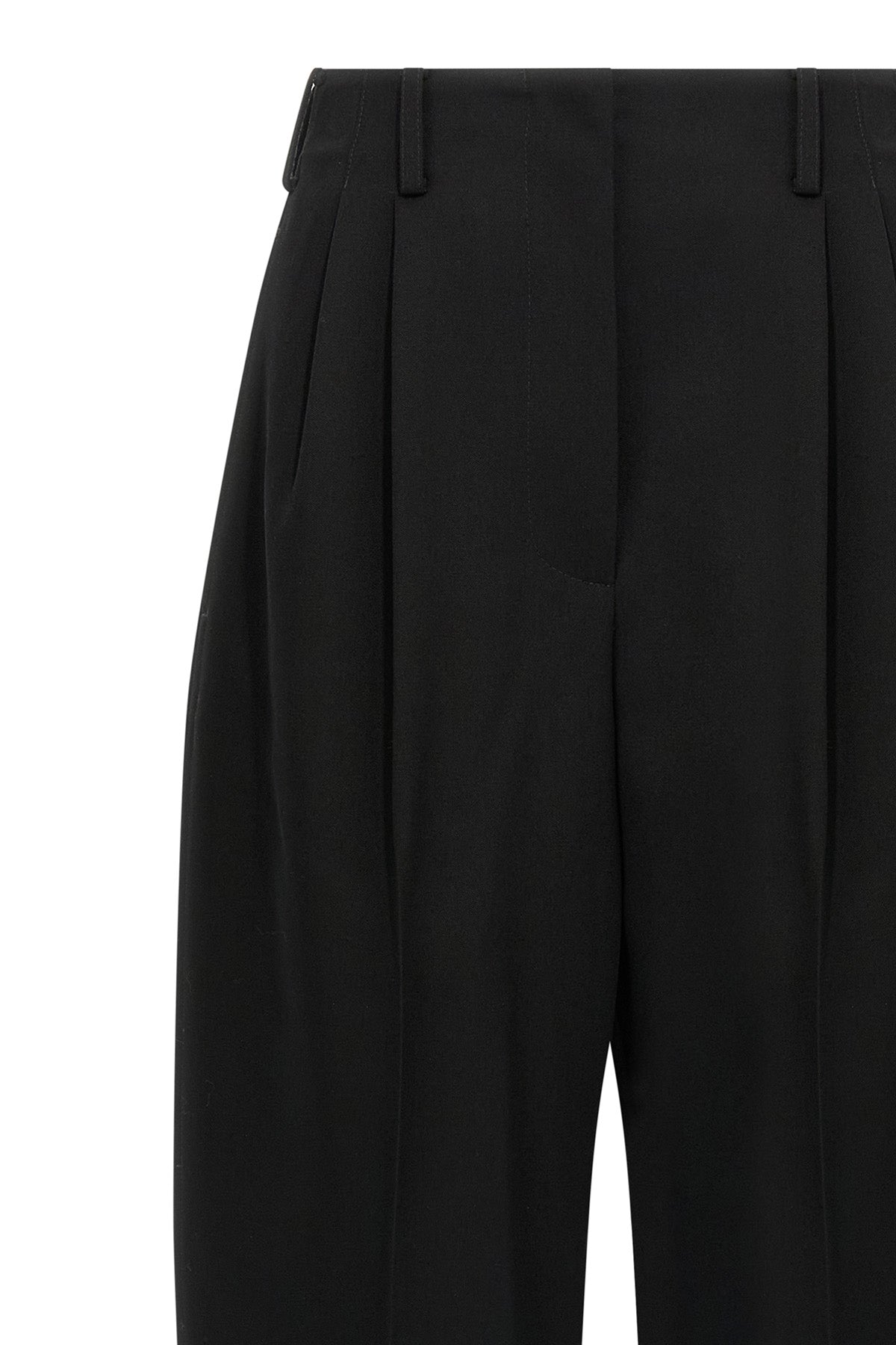 low waist wool pants