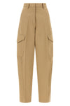 cocoon cargo pants in cotton and wool blend