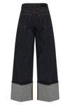 raw-effect cotton denim jeans
