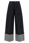 raw-effect cotton denim jeans