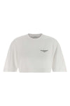 cropped cotton crewneck t-shirt