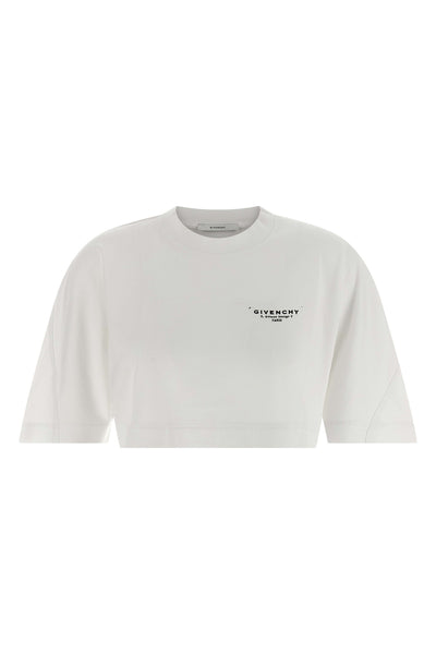 cropped cotton crewneck t-shirt