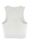 micro ribbed cotton tank top
