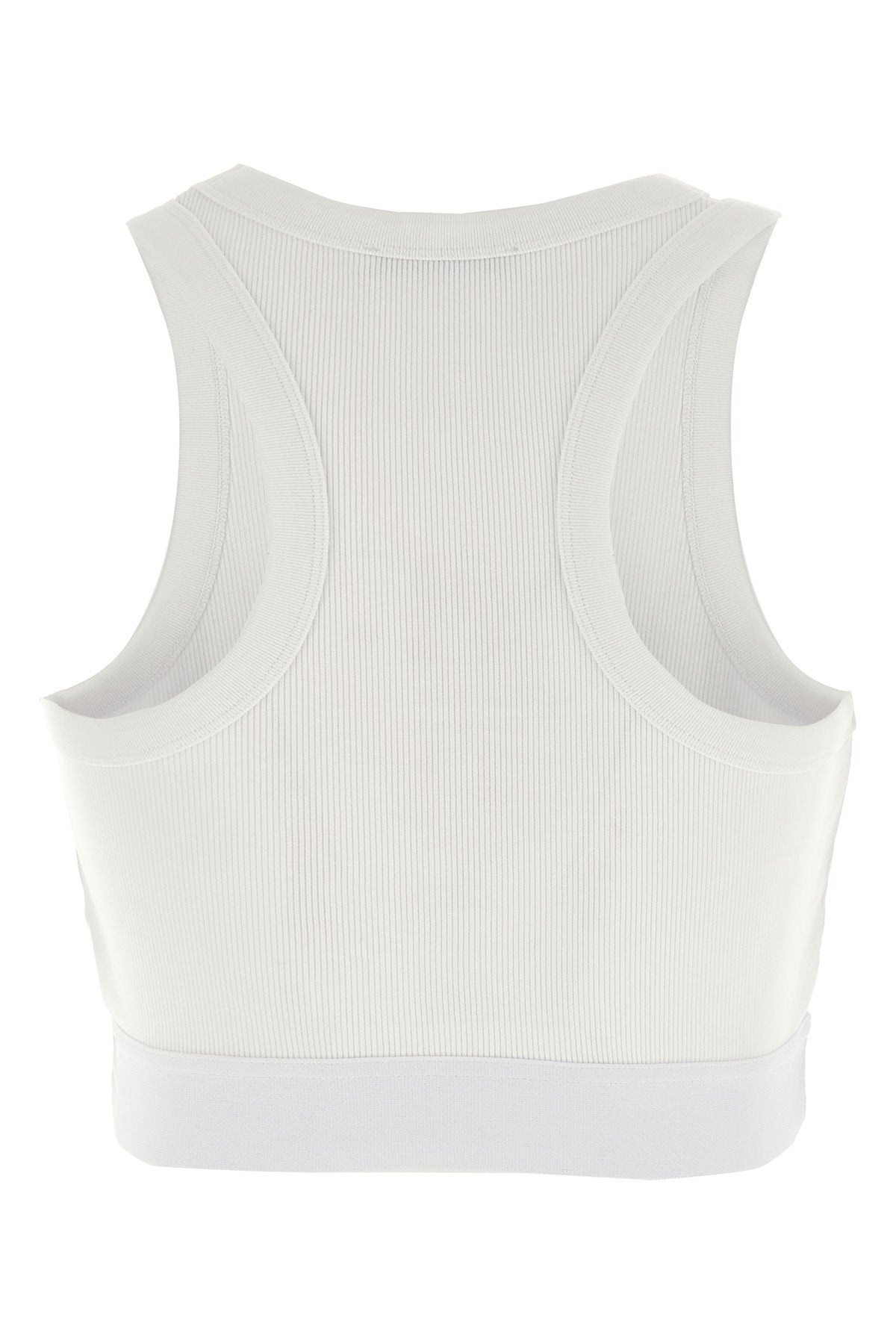 micro ribbed cotton tank top