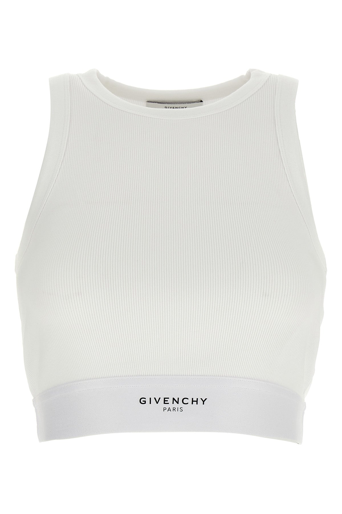 micro ribbed cotton tank top