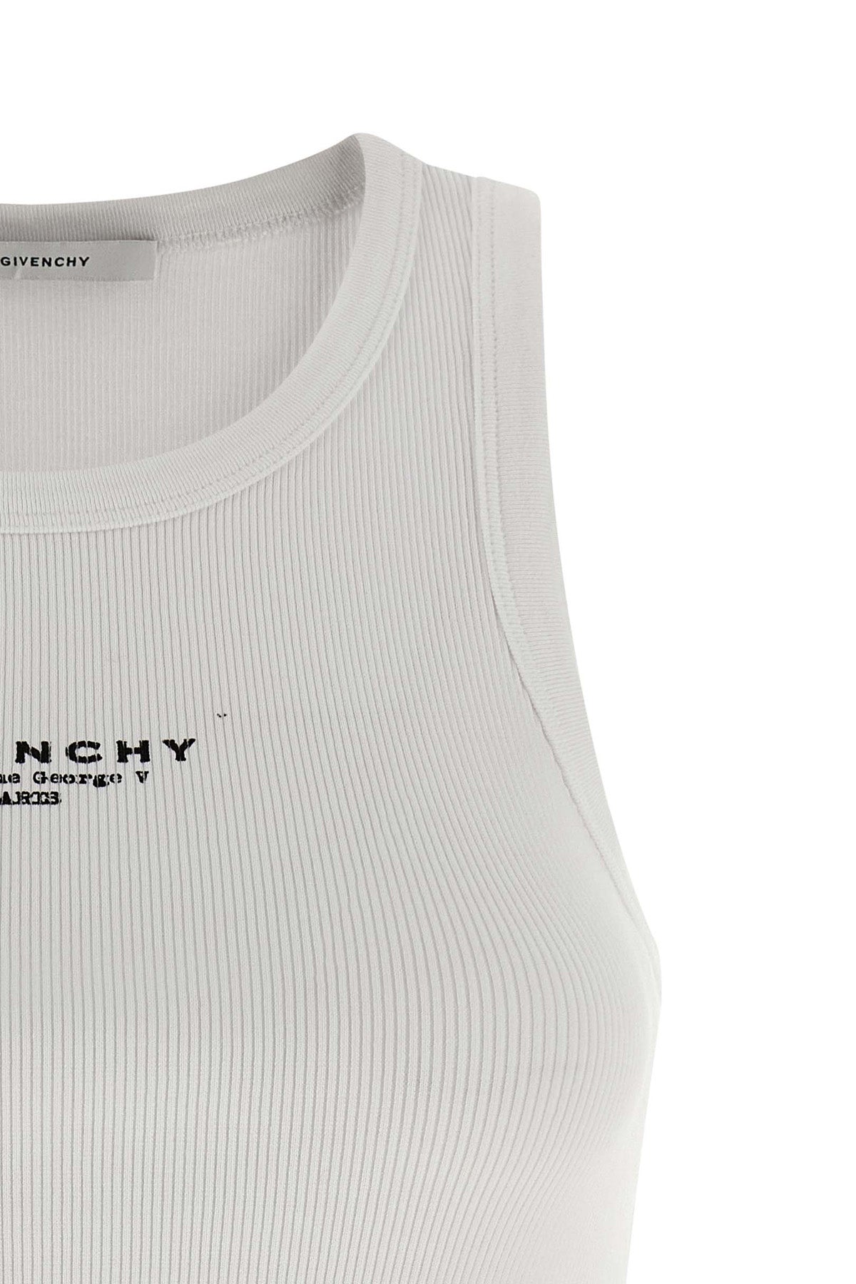 stretch ribbed cotton top