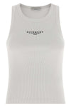 stretch ribbed cotton top