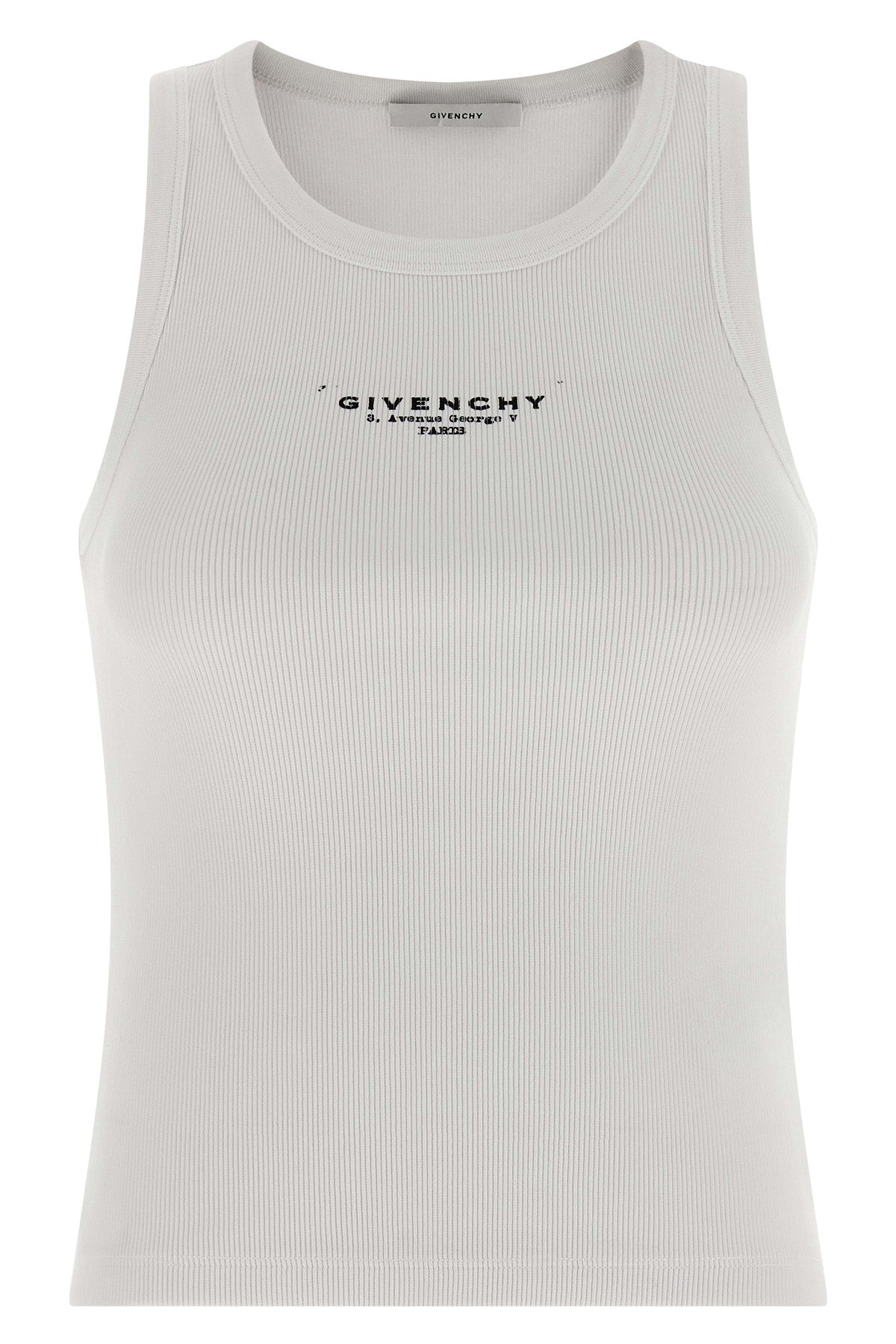 stretch ribbed cotton top