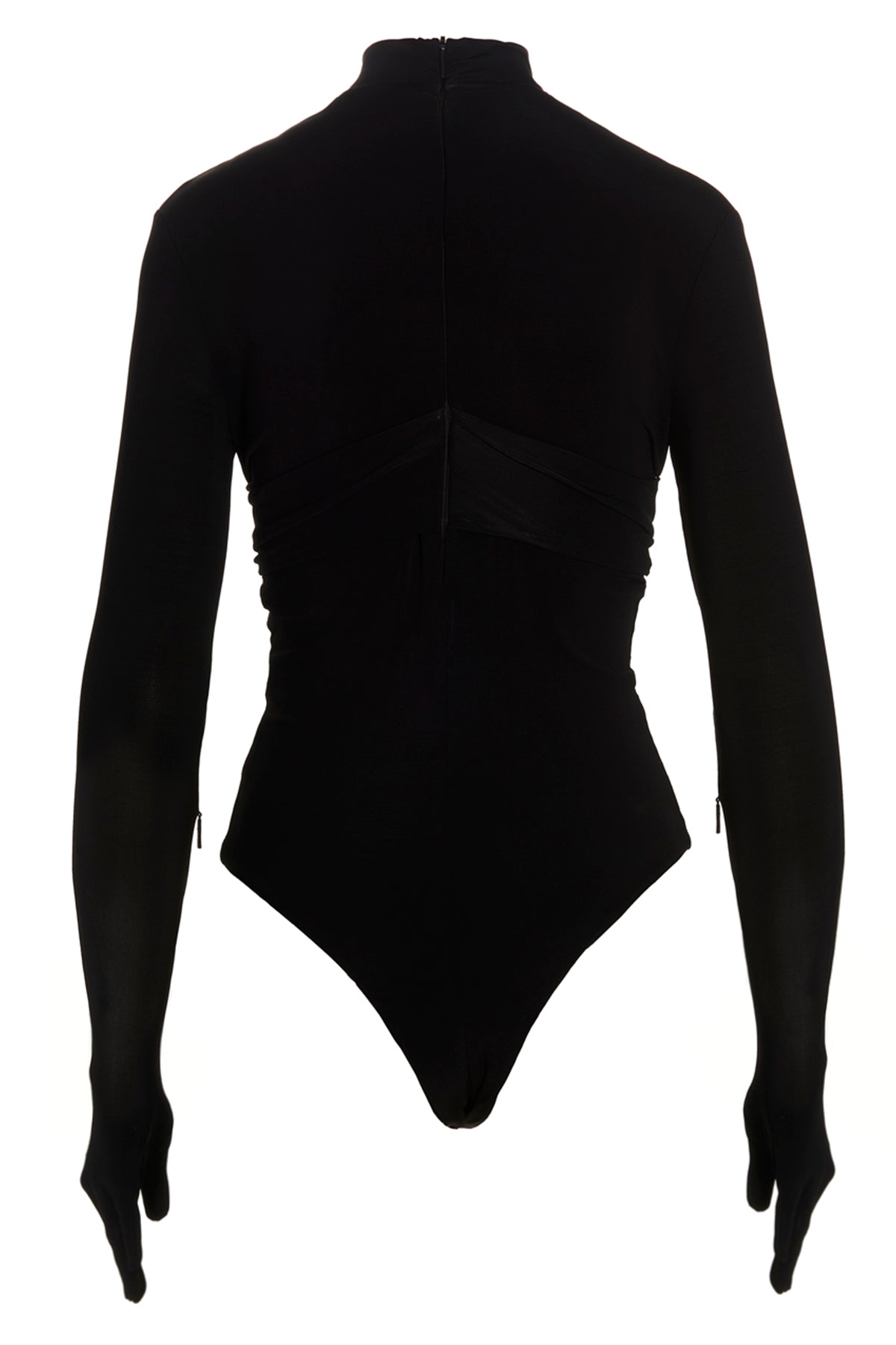 stretch viscose heart shaped gloves bodysuit