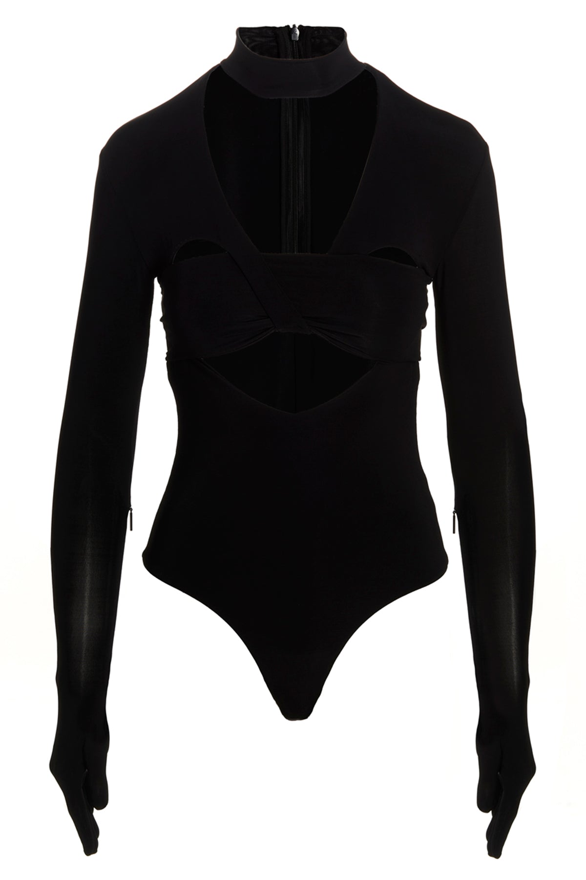 stretch viscose heart shaped gloves bodysuit