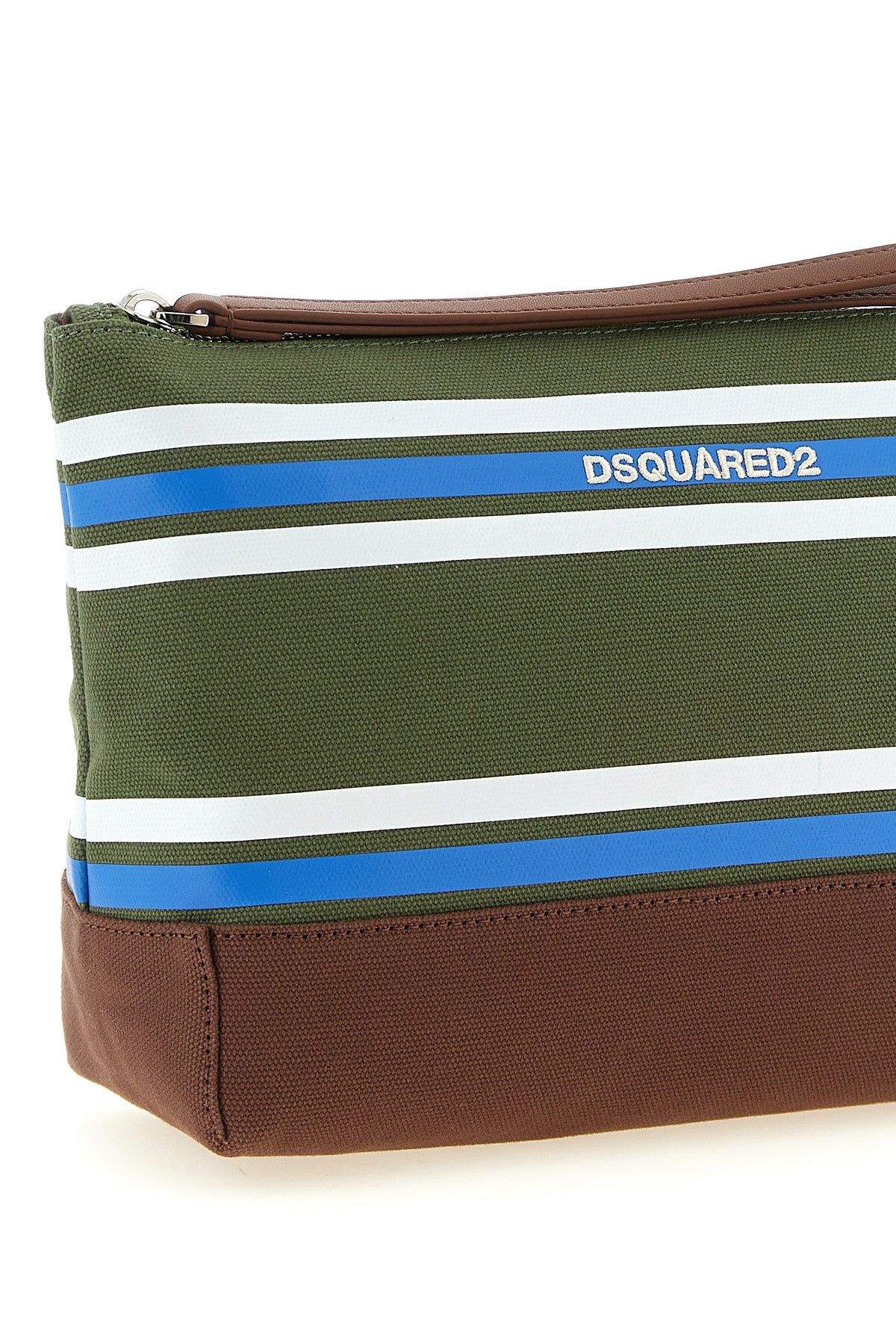 d2 college striped cotton canvas beauty case