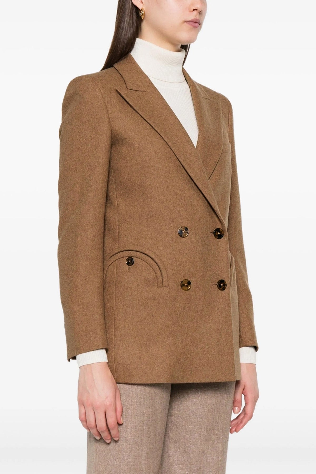 cholita everyday double-breasted wool and cashmere blazer