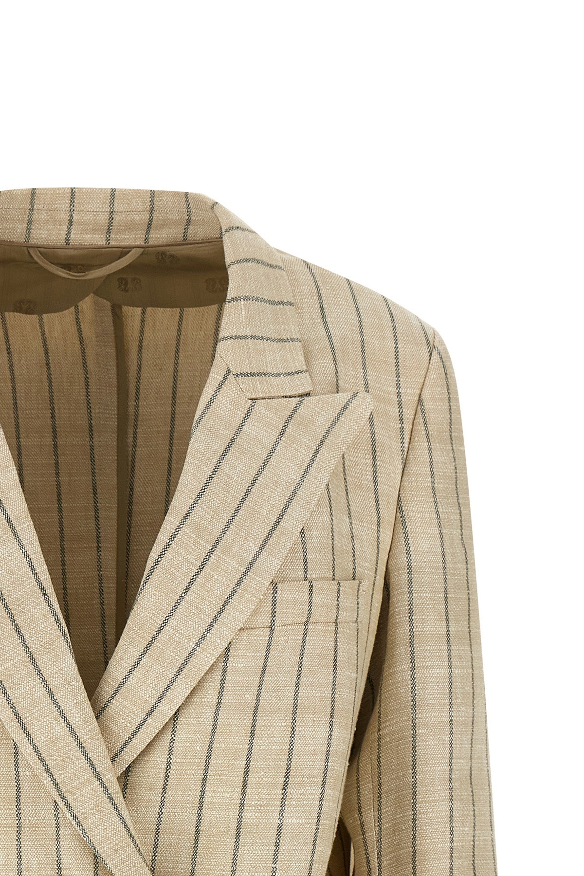 serene everyday striped cotton blend blazer jacket