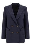 savannah everyday blazer in ultralight silk and linen blend