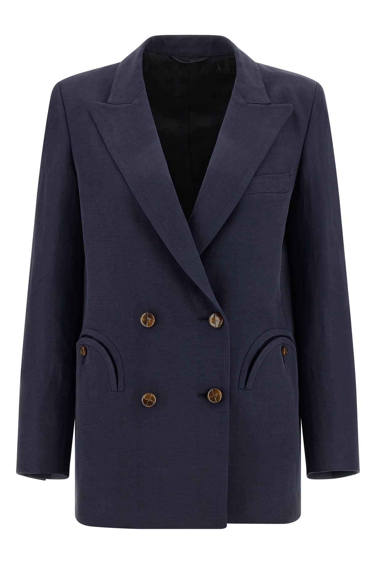 savannah everyday blazer in ultralight silk and linen blend