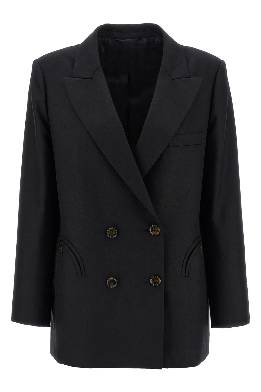 BLAZÉ MILANO 0.0 alcanara everynight double-breasted blazer in lightweight virgin wool twill