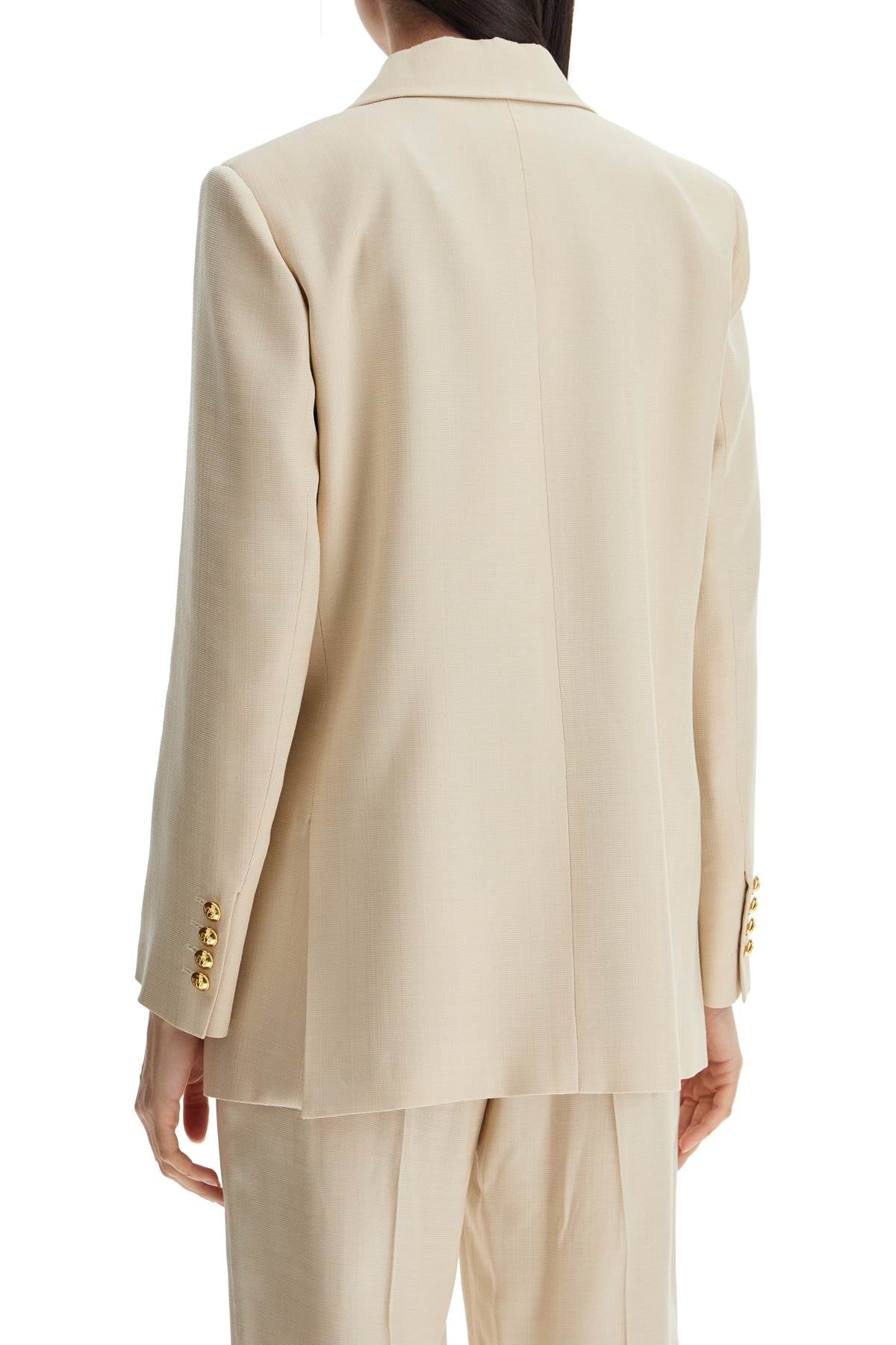 ivory double-breasted viscose blazer