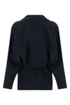 sharewood ares blazer in cotton blend and moiré viscose