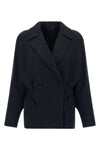 sharewood ares blazer in cotton blend and moiré viscose