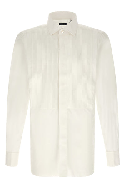 napoli classic tuxedo shirt in fine alumo fabric spun double twisted