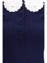 SELF-PORTRAIT M knit taffeta mini dress