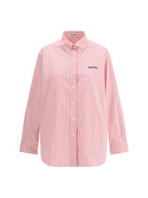 MIU MIU 40 striped poplin shirt