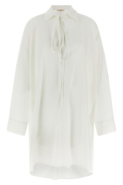 DI.LA3 PARI' M white silk