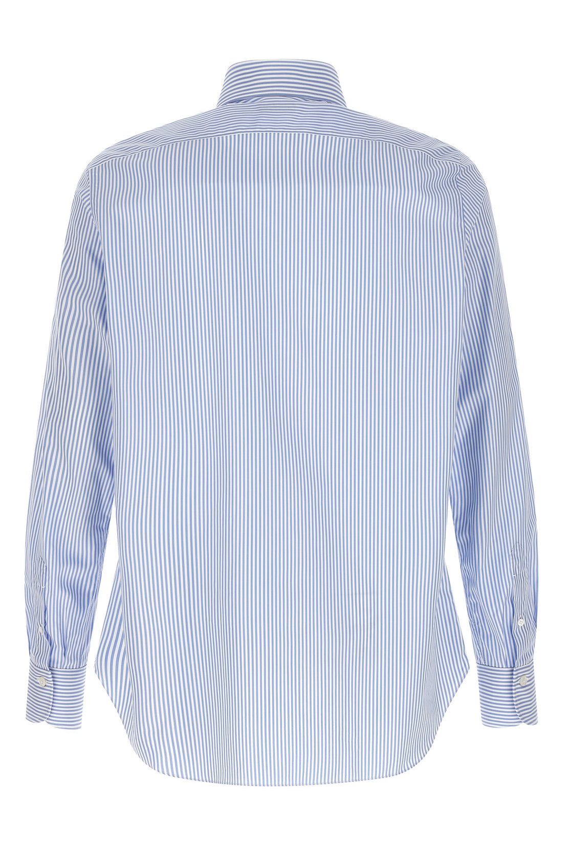 FINAMORE 40 cm napoli shirt in striped cotton poplin
