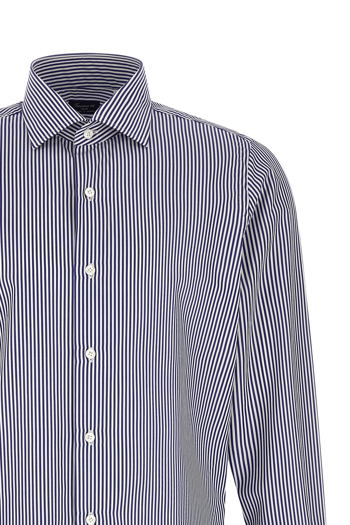 napoli striped cotton poplin shirt