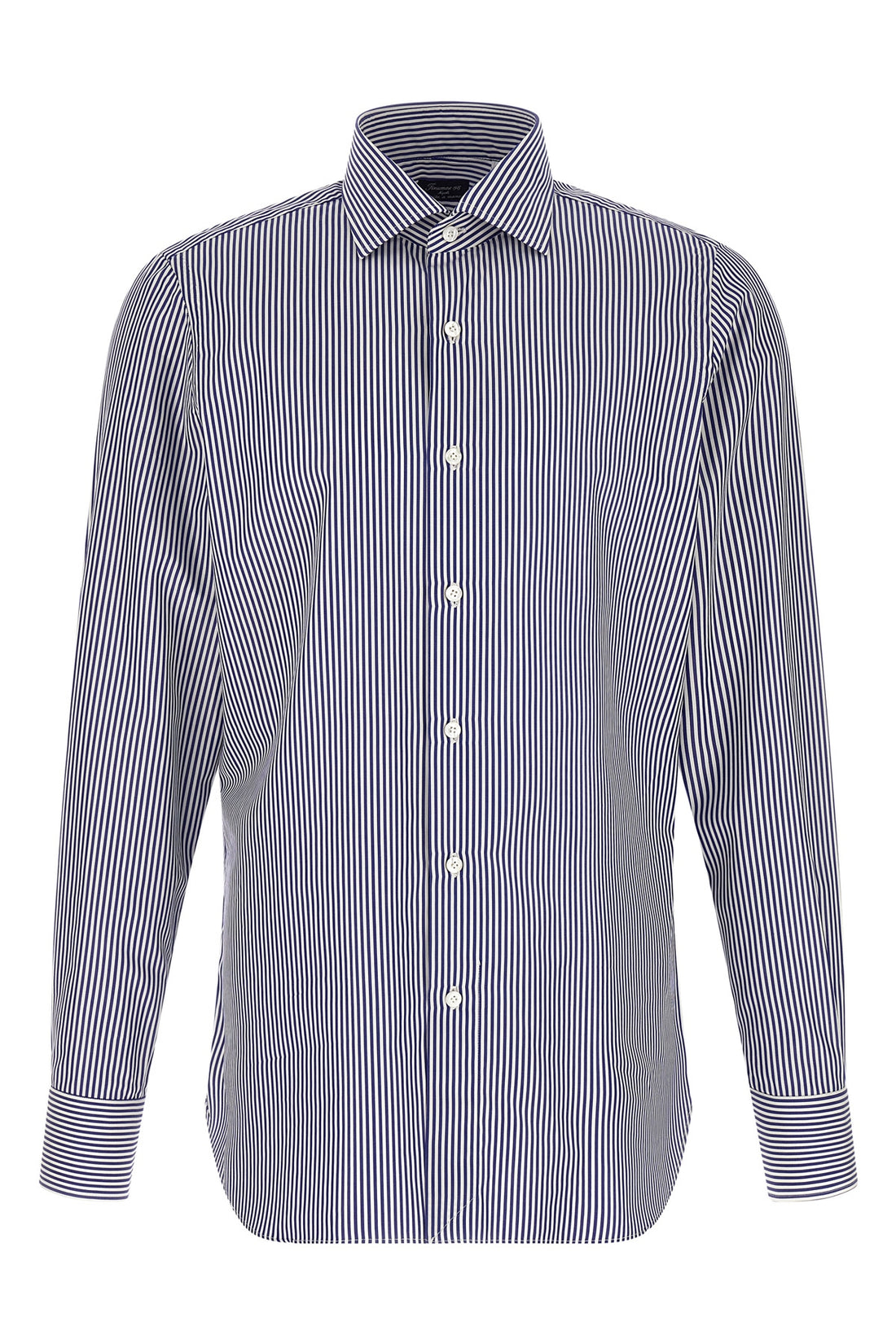 FINAMORE 39 cm napoli striped cotton poplin shirt