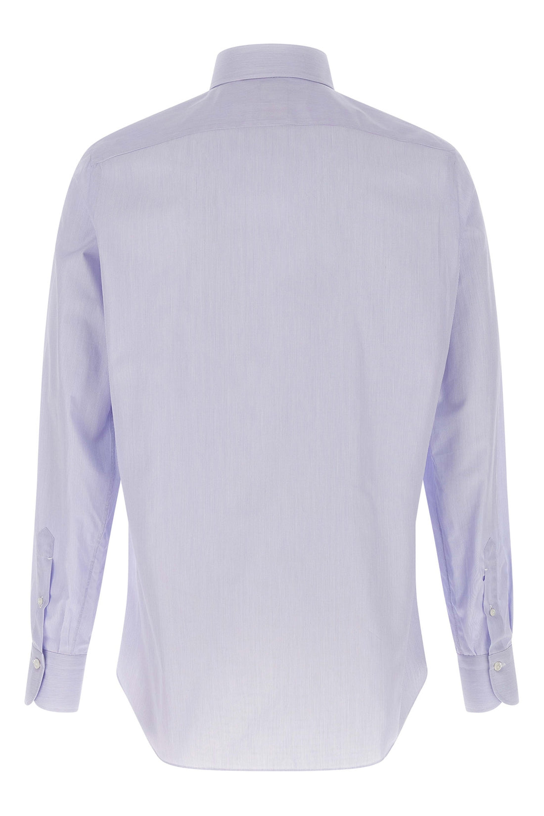 FINAMORE 40 cm micro striped cotton poplin luigi shirt