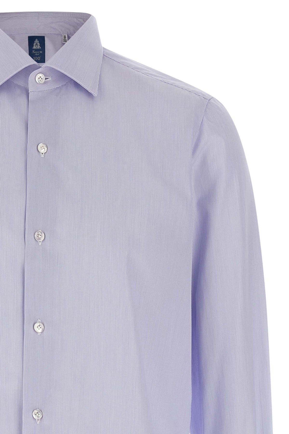 micro striped cotton poplin luigi shirt