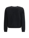 long-sleeve crew-neck cardigan