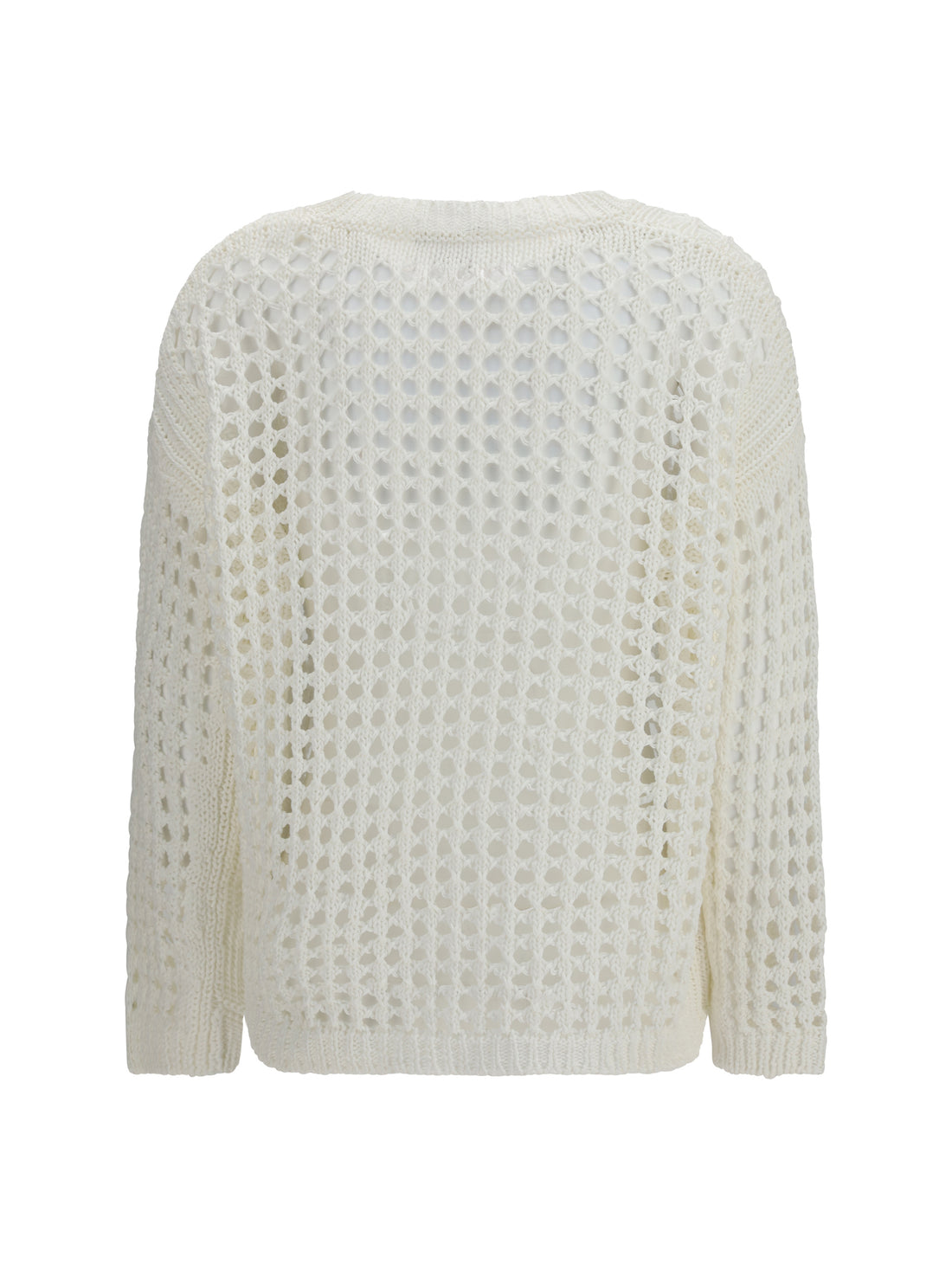 MAX MARA PURE L open-knit sweater in linen and cotton yarn