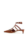 rockstud kid leather pumps