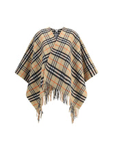 BURBERRY OS archivio check cashmere cape